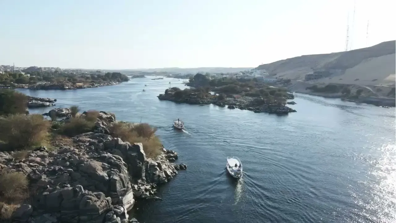 Beelden van een nijlcruise op de Nijl
