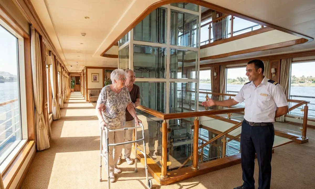Is een nijlcruise geschikt voor mensen die slecht ter been zijn?